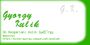 gyorgy kulik business card